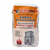 Купить Штукатурка ТЕРРАКОТ жаростойкая глино-шамотная 25 кг по низкой цене