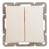 Купить Выключатель Schneider Electric Дуэт WDE000251 двухклавишный бежевый по низкой цене