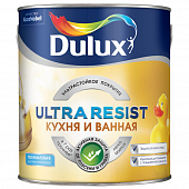 Купить Краска Dulux Ultra Resist для кухни и ванной база BW полуматовая 2,5 л по низкой цене