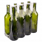 Купить Бутылка стеклянная для вина 0,7 л оливковая 8 шт по низкой цене