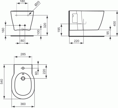 Купить Биде Ideal Standard Connect E799701 подвесное по низкой цене