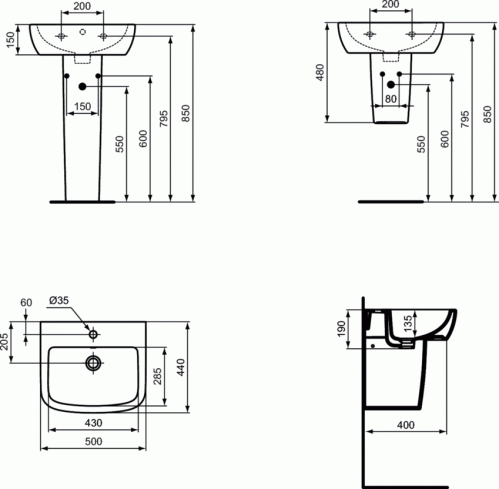 Купить Пьедестал Ideal Standard Tempo T422901 по низкой цене
