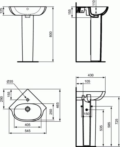 Купить Пьедестал Ideal Standard Tesi T352101 по низкой цене