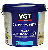 Купить Краска VGT ВД-АК-2180 для потолков супербелая 7 кг по низкой цене