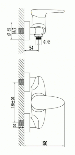 Смеситель для душа Lemark Status LM4403C