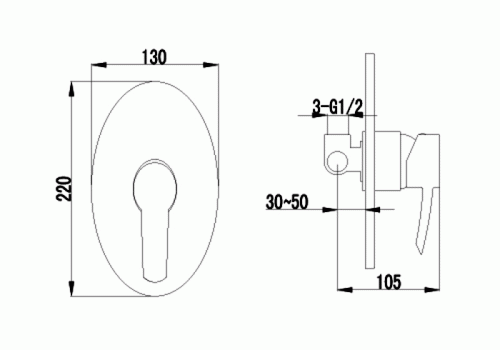Смеситель для душа Lemark Atlantiss LM3223C
