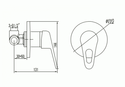 Смеситель для душа Lemark Luna LM4123C
