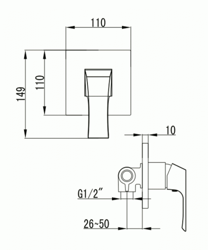 Смеситель для душа Lemark Unit LM4523C