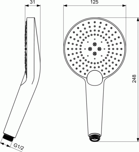 Купить Душ Ideal Standard Idealrain Evo Jet XL3 B1759AA ручной по низкой цене