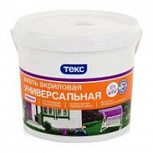 Купить Эмаль ТЕКС Универсал акриловая, универсальная, матовая, белая А 2,7 л по низкой цене