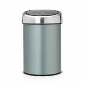 Купить Бак Brabantia Touch Bin New мусорный, мятный металлик, 3 л по низкой цене