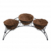 Купить Подставка для цветов Фонтан на три горшка с коковитой d20 см по низкой цене