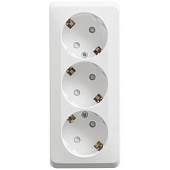 Купить Розетка Schneider Electric Этюд PA16-012B трехместная белая по низкой цене