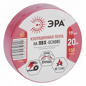 Купить Изолента Эра 43584/43577 ПВХ красная 19 мм 20 м по низкой цене