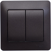 Купить Выключатель Schneider Electric Glossa GSL000852 двухклавишный шоколад по низкой цене