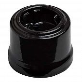 Купить Розетка Bironi Лизетта с заземлением черная по низкой цене