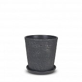 Купить Горшок керамический Лофт d18 см графит по низкой цене