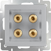 Купить Розетка Werkel WL06-AUDIOx4 акустическая cеребряный по низкой цене