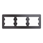 Купить Рамка Schneider Electric Glossa GSL001303 графит трехместная по низкой цене