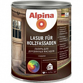 Купить Пропитка Alpina Lasur fur Holzfassaden для дерева прозрачная 0,75 л по низкой цене