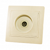 Купить Розетка TDM Electric ТАЙМЫР SQ1814-0122 в рамку телевизионная TV с/у, 1 гнездо, оконечная, IP20, керамика, слоновая кость по низкой цене