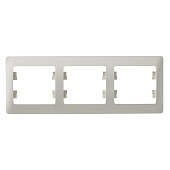 Купить Рамка Schneider Electric Глосса 3 поста горизонтальная бежевая по низкой цене