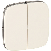 Купить Накладка Legrand Valena Allure 755029 двухклавишная жемчуг по низкой цене