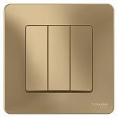 Купить Выключатель Schneider Electric Blanca BLNVS100504 трехклавишный титан по низкой цене