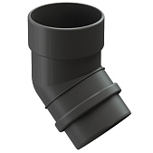 Купить Колено трубы Docke ПВХ Lux D141/100 мм угол 45 градусов графит по низкой цене