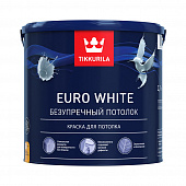 Купить Краска для потолков акриловая матовая TIKKURILA Euro White 2,7 л по низкой цене