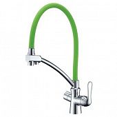 Купить Смеситель Lemark Comfort LM3070C-Green для кухни по низкой цене