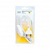 Купить Шнур с вилкой Dori с выключателем белый 2 м по низкой цене