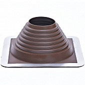 Купить Проходка Borge №5 кровельная прямая D102/178 мм с фланцем 280х280 мм коричневая по низкой цене