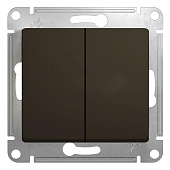 Купить Переключатель Schneider Electric Glossa GSL000865 двухклавишный шоколад по низкой цене