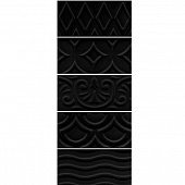 Купить Плитка Kerama Marazzi 16016 Авеллино керамическая структура mix черная 150х74 мм по низкой цене