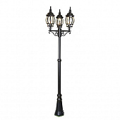 Купить Фонарный столб Elektrostandard NLG99HL005 Е27 3х100 Вт черное золото садово-парковый по низкой цене