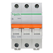 Купить Автоматический выключатель Schneider Electric Домовой ВА63 3П C 10A 4,5кА по низкой цене