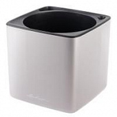 Купить Кашпо Lechuza Cube Glossy titanium high gloss 14x14x14 см по низкой цене
