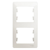 Купить Рамка Schneider Electric Glossa GSL000606 перламутр двухместная по низкой цене