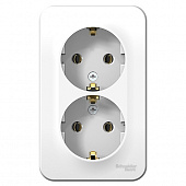 Купить Розетка Schneider Electric Blanca BLNRA010211 двухместная с заземлением и изолирующей пластиной белая по низкой цене