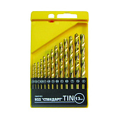 Купить Набор Biber HSS-TIN Стандарт сверл по металлу, 2-8 мм, набор 13 шт. по низкой цене