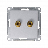 Купить Розетка аудио Schneider Атлас Дизайн алюминий без рамки по низкой цене