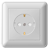 Купить Розетка Schneider Electric W59 RS16-152-18 одноместная с заземлением и защитными шторками белая по низкой цене