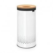 Купить Бак Brabantia для белья с пробковой крышкой, белый, 35 л по низкой цене