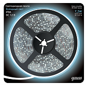 Купить Лента Gauss LED 311000307 5050/30-SMD светодиодная IP66 7,2W 12V DC холодный белый 5 м по низкой цене