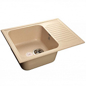 Купить Мойка GranFest Standart GF-S645L кухонная композитная бежевая 641х496 мм по низкой цене