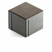 Купить Тротуарная плитка Steingot Сити 80 из серого цемента с частичным прокрасом квадрат темно-серая 100х100х80 мм по низкой цене