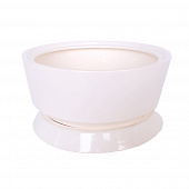 Купить Горшок керамический Бонсай белый d27,5 см по низкой цене