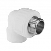 Купить Угольник Valfex, полипропилен, латунная резьба, 25x1/2" НР по низкой цене