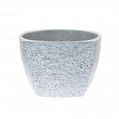 Купить Кашпо керамическое Серый камень квадрат d18 см по низкой цене